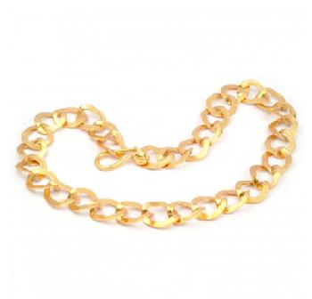 Gold plated necklace - Collier anneaux enlaces dorés